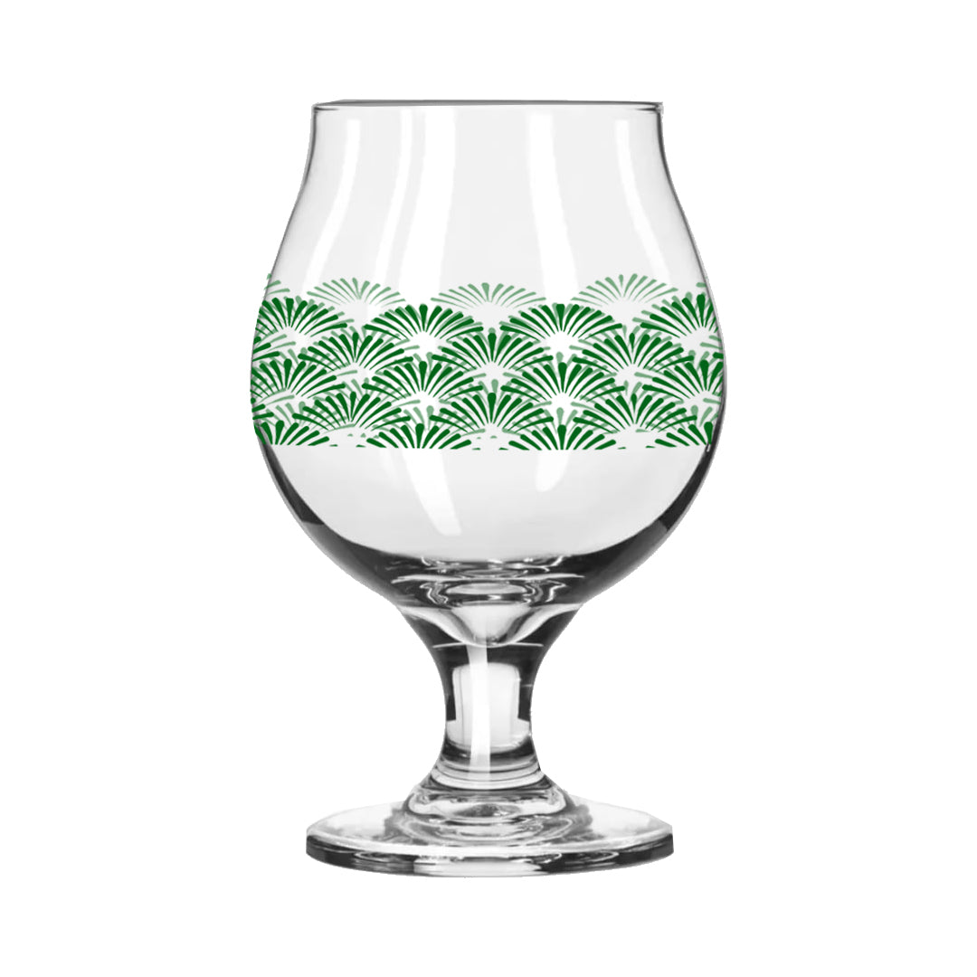 Green Deco 16 oz Belgian Beer Glass