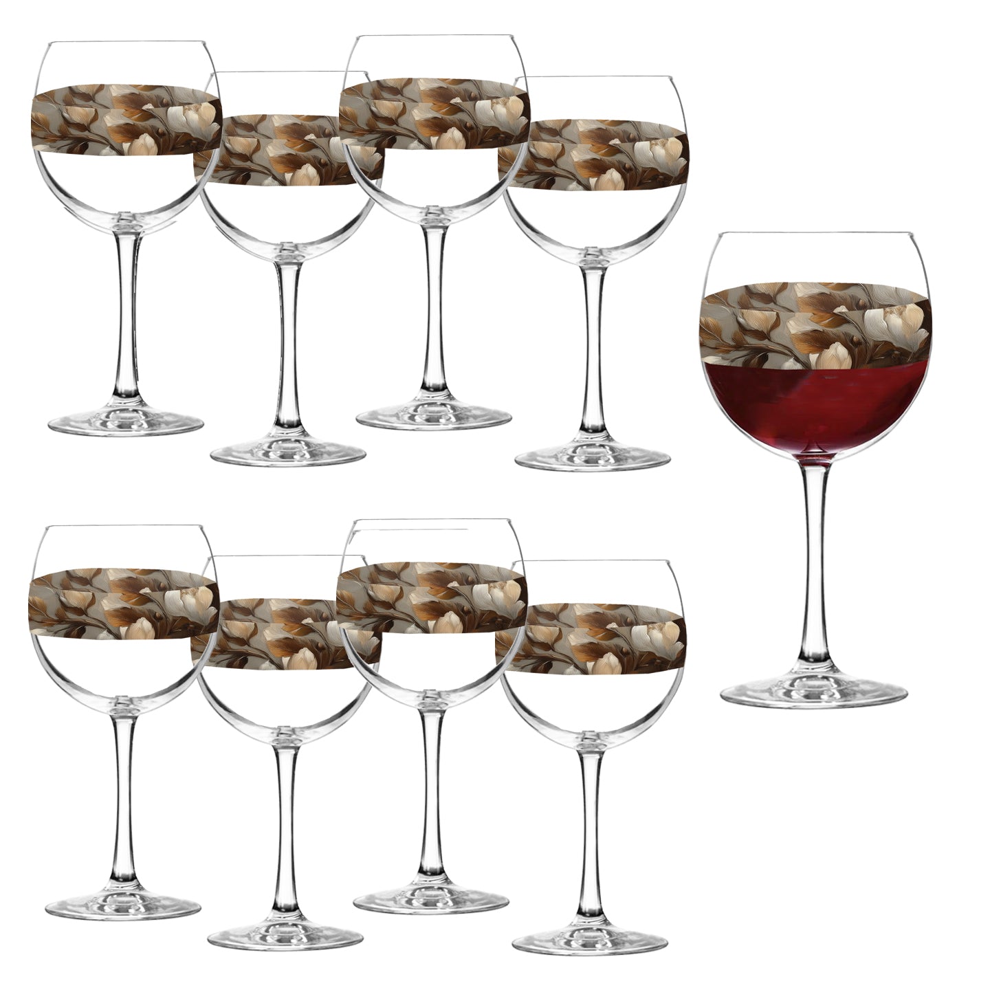Tranquil Beginnings 18 oz Balloon Wine Glasses, Set of 2, 4 or 8