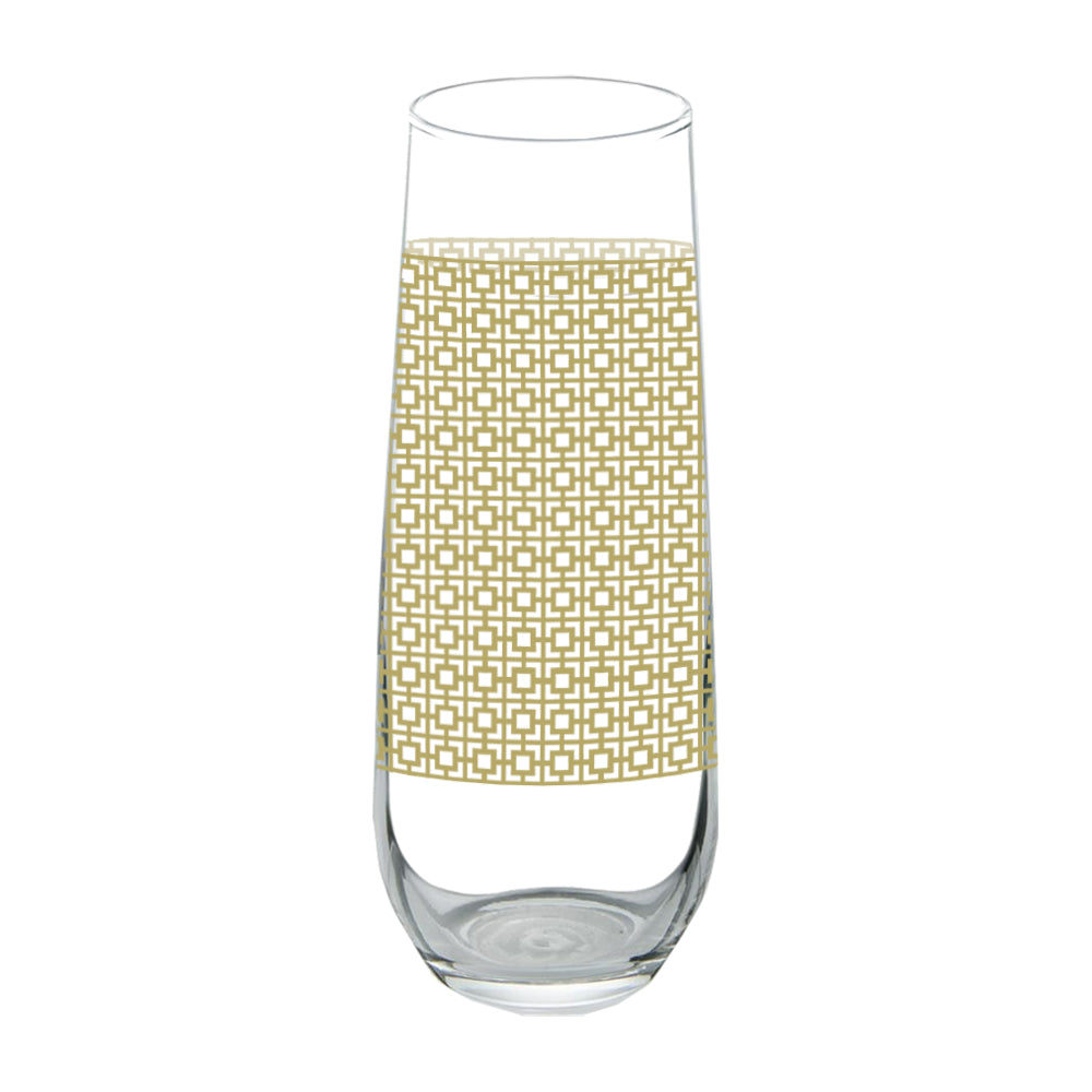 Pure Gold 8.5 oz Stemless Champagne Glass