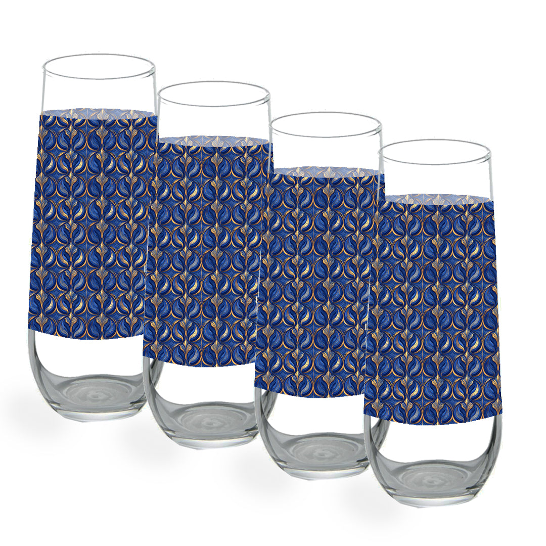Oracle Stemless Champagne Flute | Luxurious Sapphire Blue