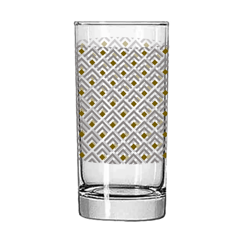 Deco Gold 10.2 oz Highball Cocktail Glass
