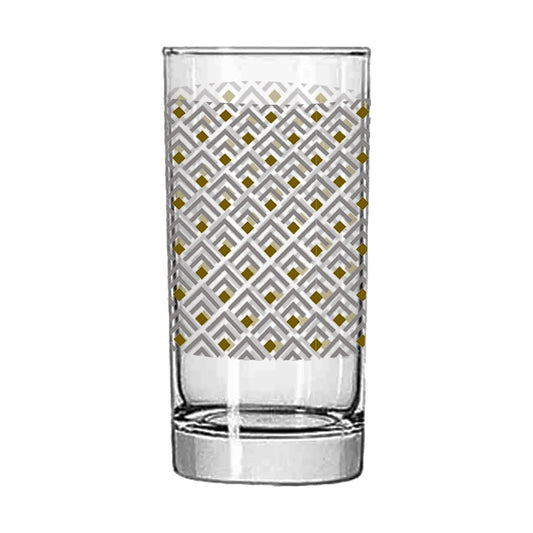 Deco Gold 10.2 oz Highball Cocktail Glass