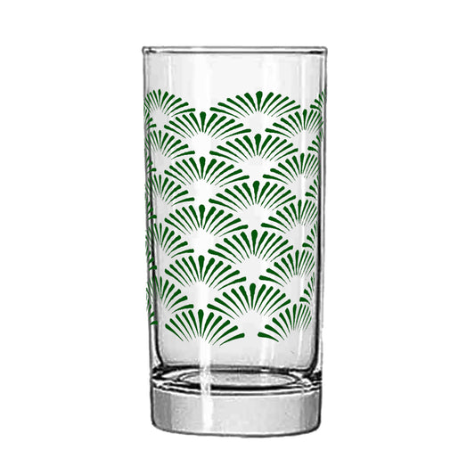 Green Deco 10.2 oz Highball Cocktail Glass