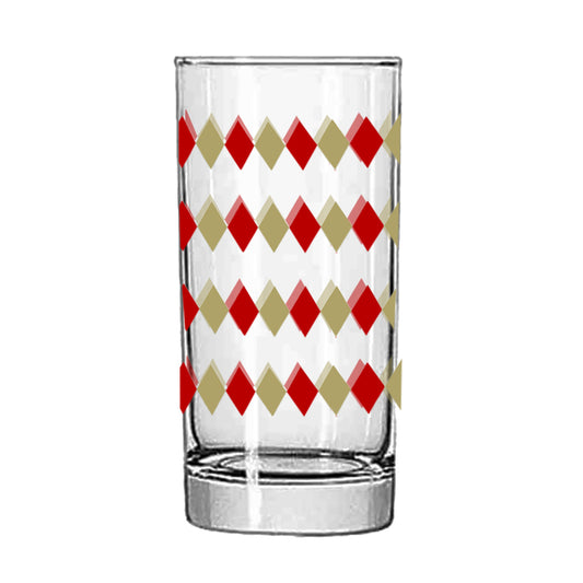 Holiday DIamonds 10.2 oz Highball Cocktail Glass