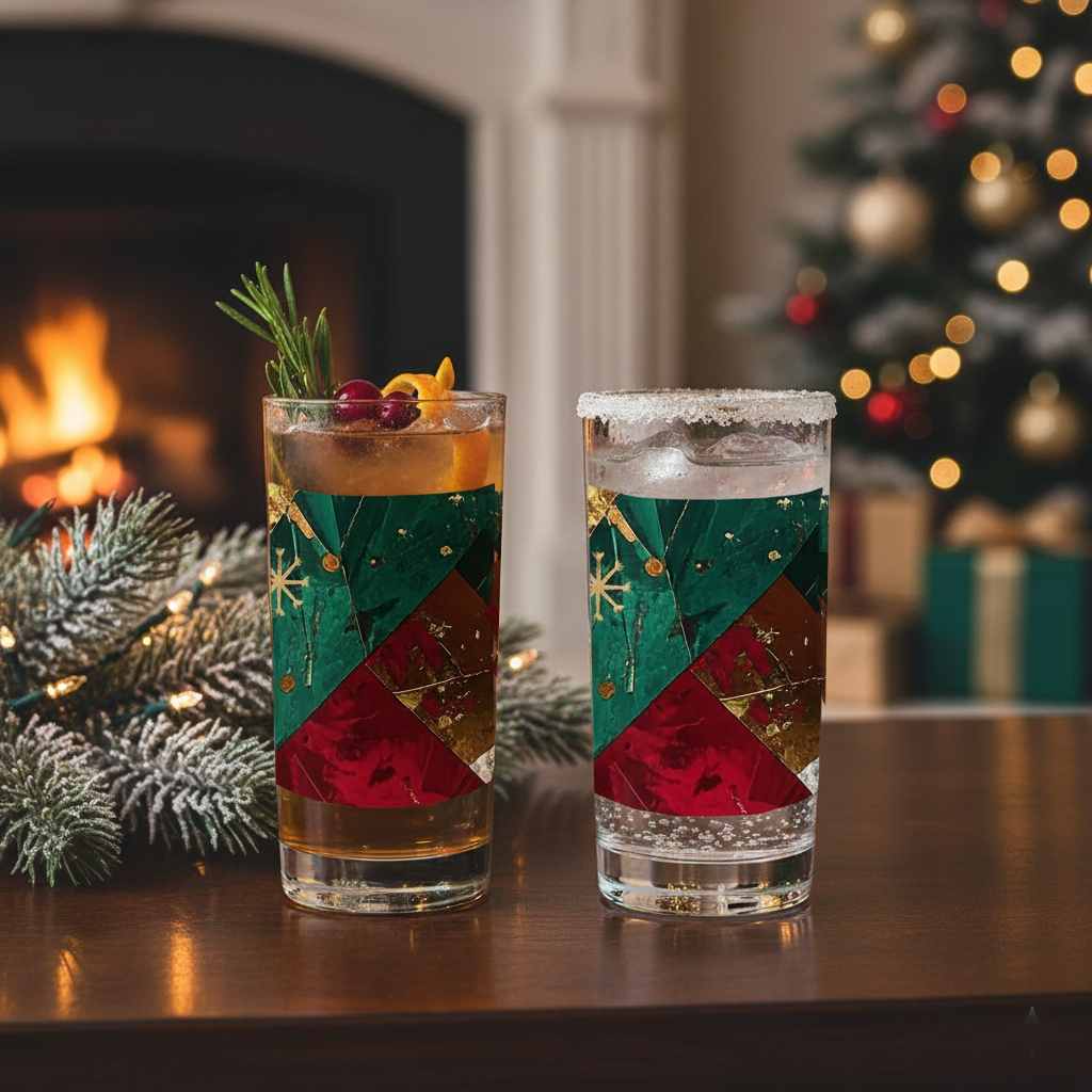 Scraps of Cheer 10.2 oz Highball Cocktail Glass