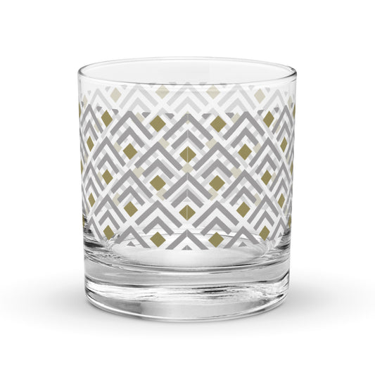 Deco Gold 11 oz Rocks Glass