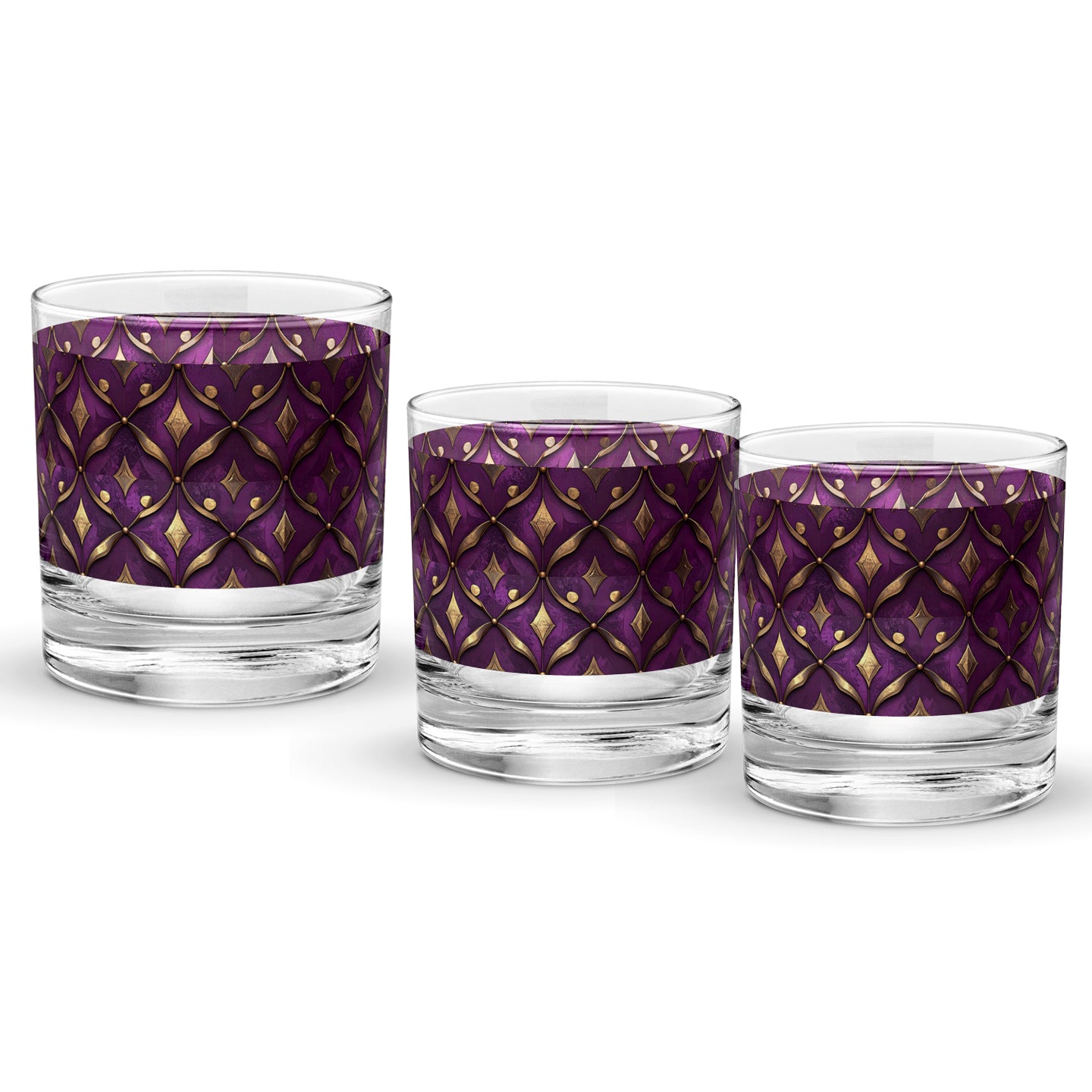 Royal Opulence Rocks Glass | Artisanal Patina Design