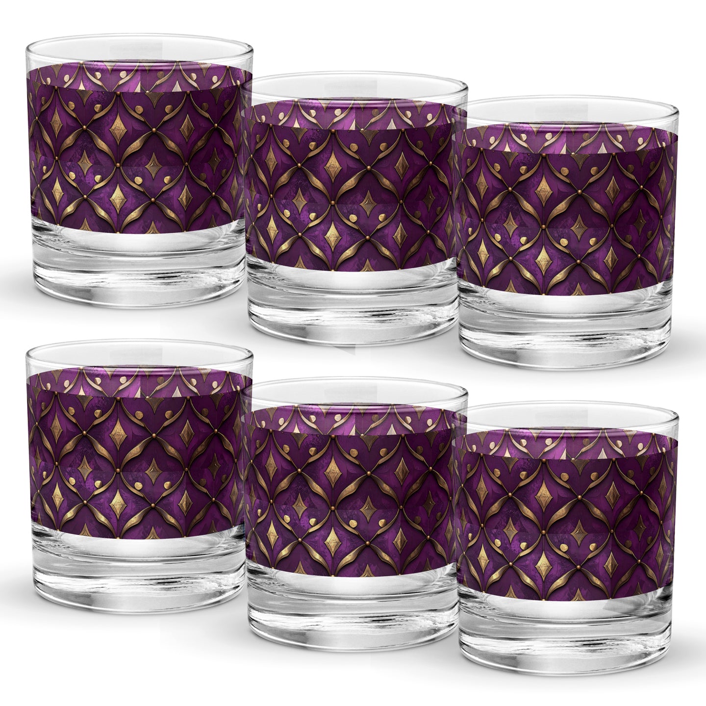 Royal Opulence Rocks Glass | Artisanal Patina Design