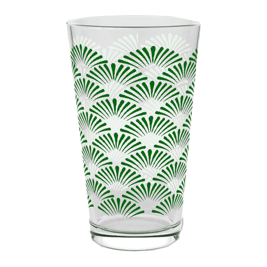 Green Deco 16 oz Pint Beer Glass