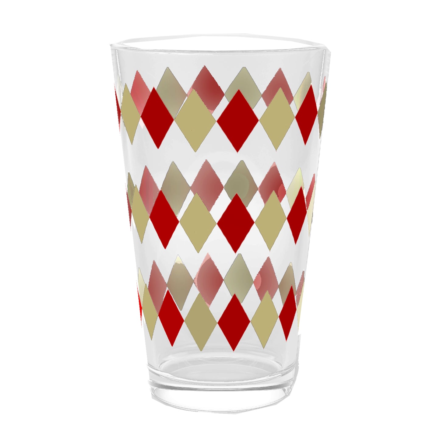 Holiday Diamonds 16 oz Pint Beer Glass