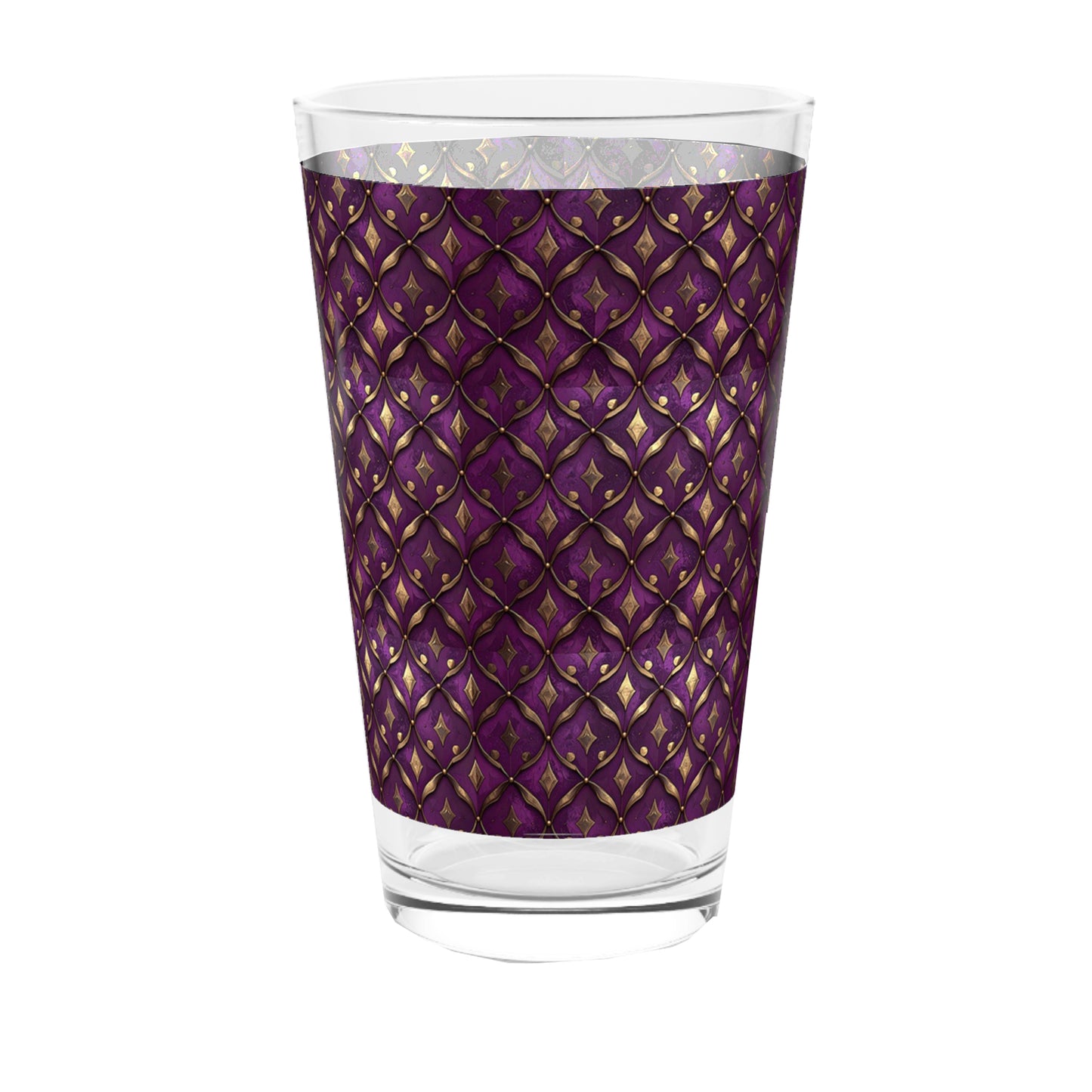 Timeless Aged Motif  | Royal Opulence Pint Beer Glass