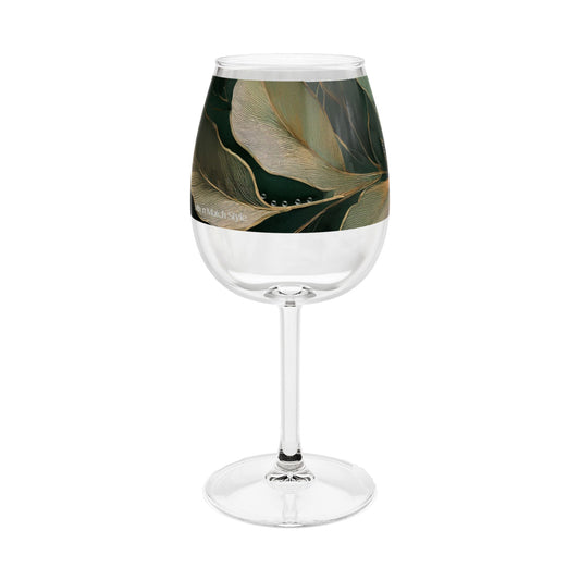 Green n Gold 12.75 oz Contour Wine Glass
