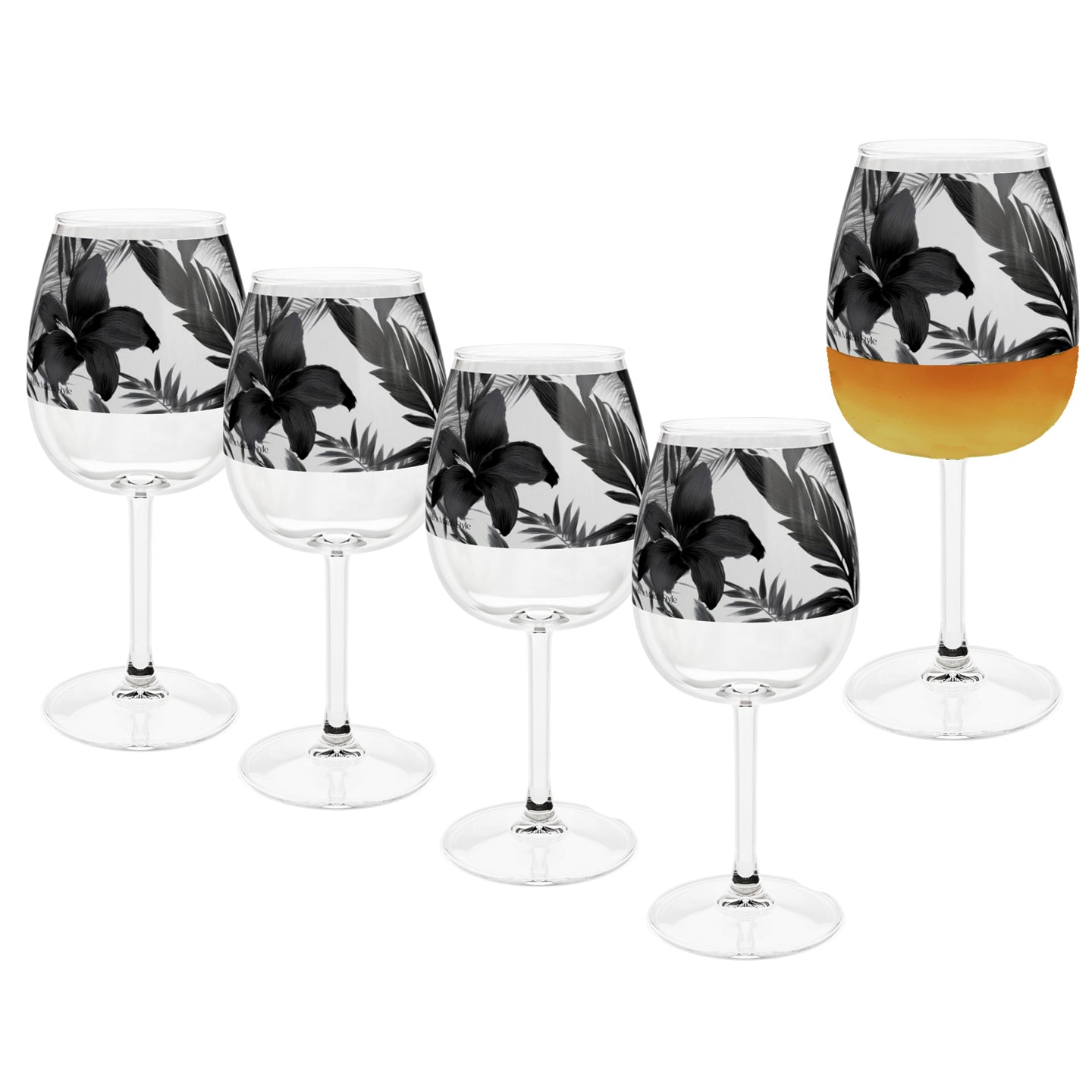 Midnight Oasis 12.75 oz Contour Wine Glass