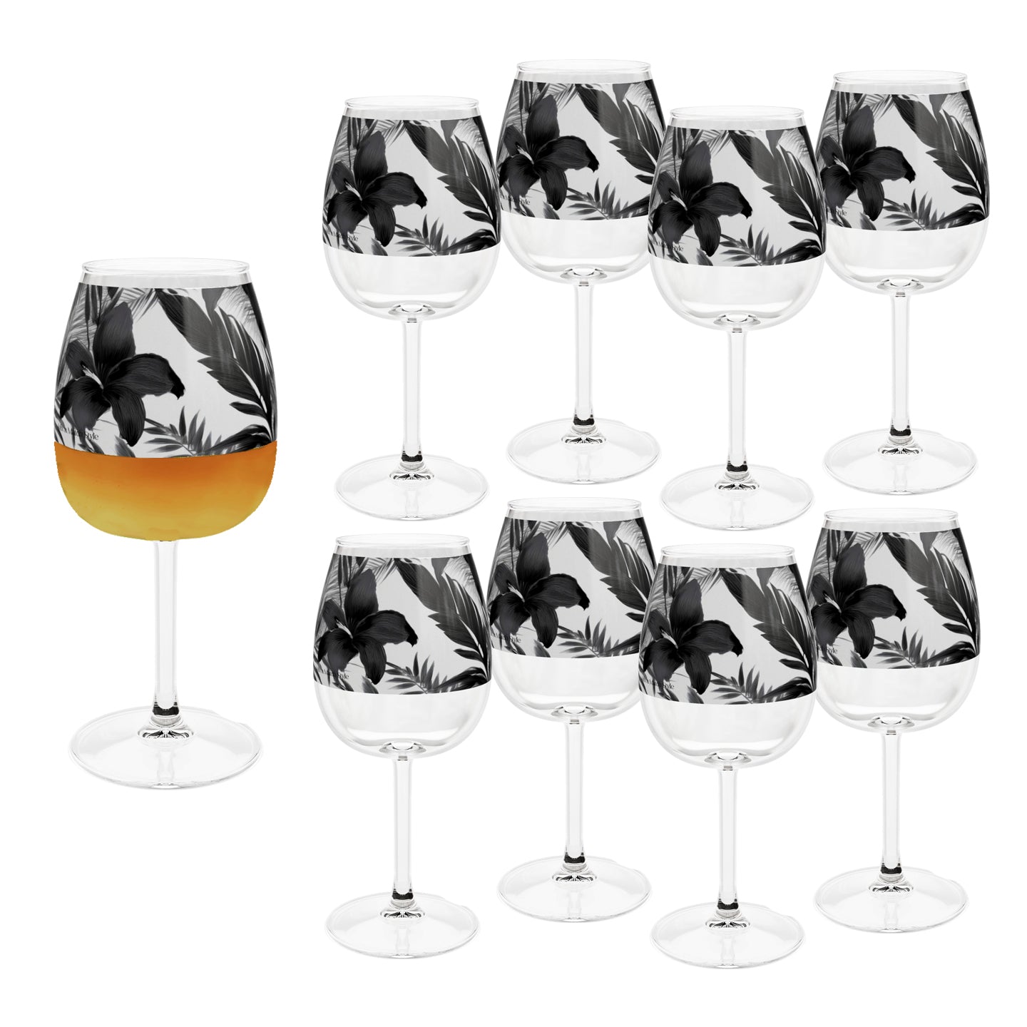 Midnight Oasis 12.75 oz Contour Wine Glass
