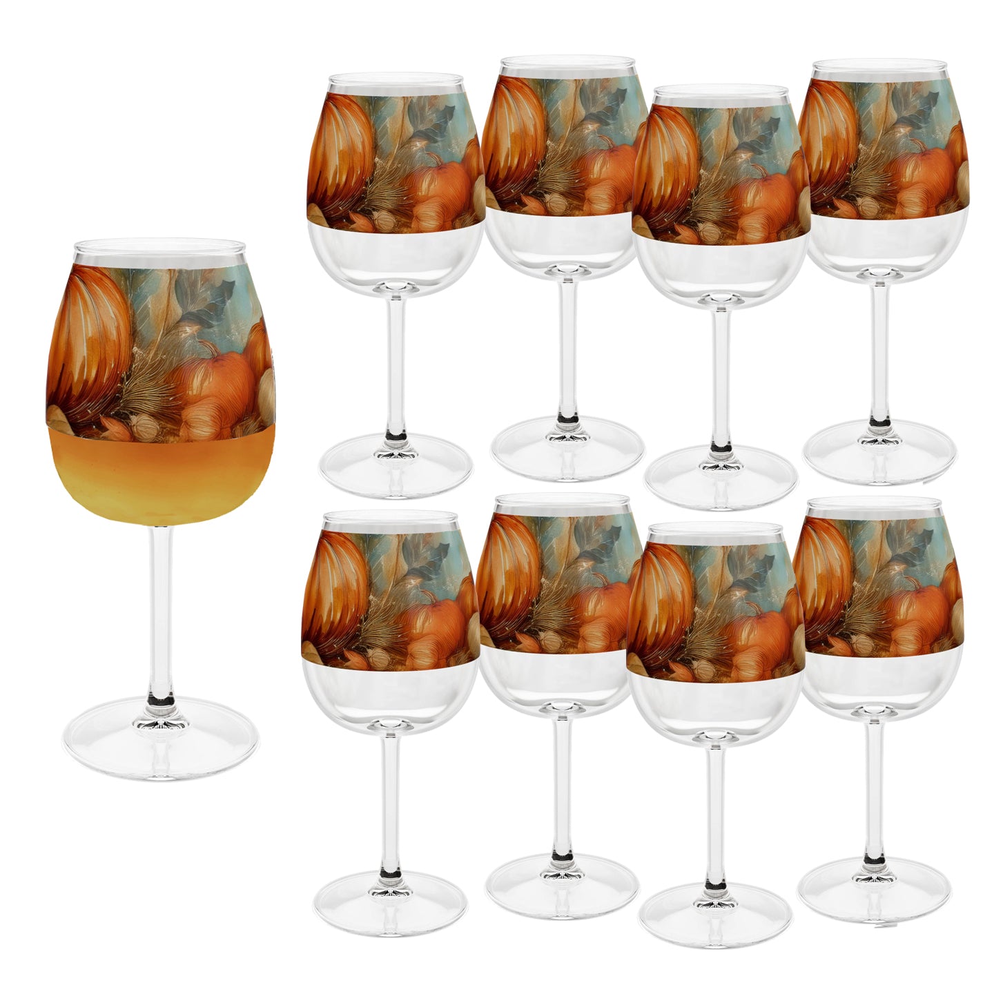 Pumpkin Harvest 12.75 oz Contour Wine Glass