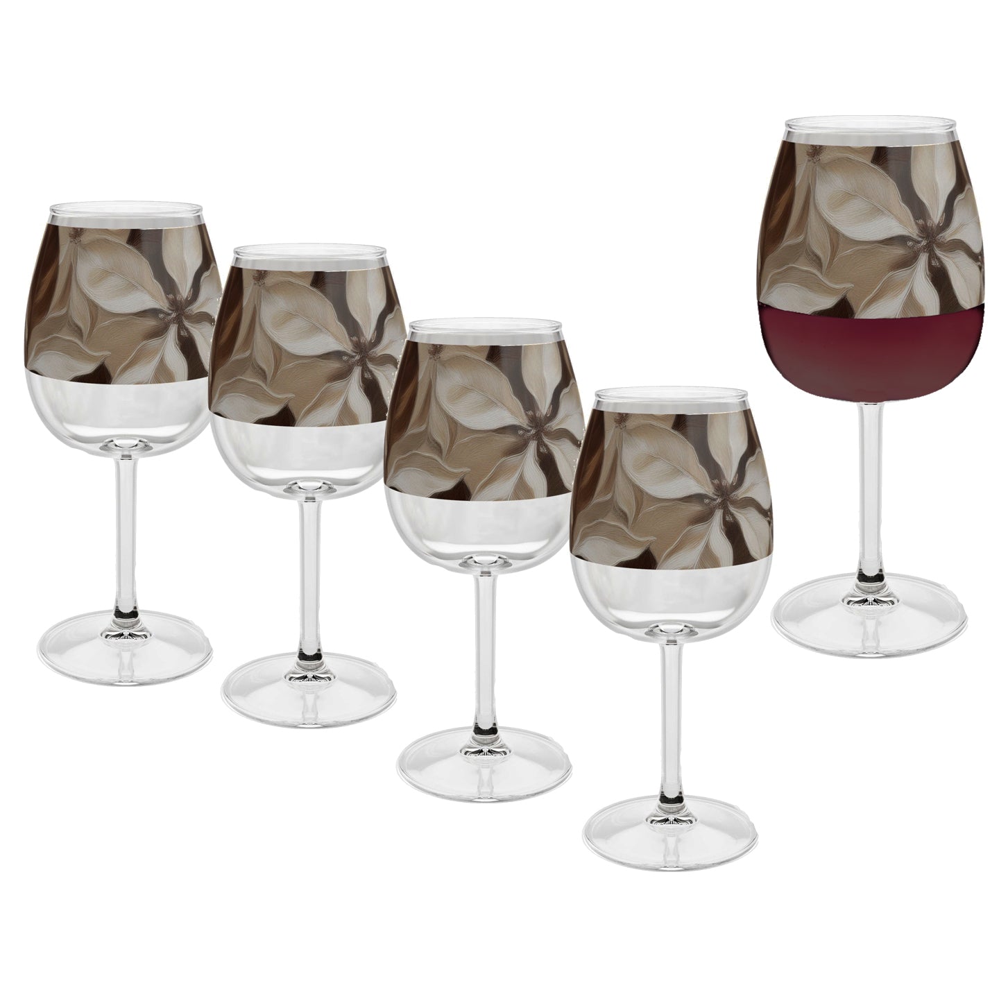 Petals in the Woods 12.75 oz Contour Wine Glass
