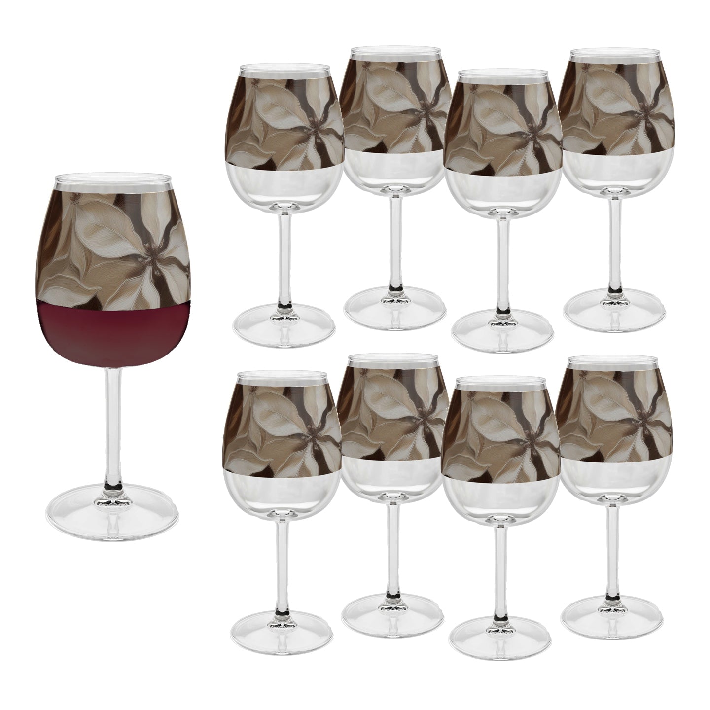 Petals in the Woods 12.75 oz Contour Wine Glass