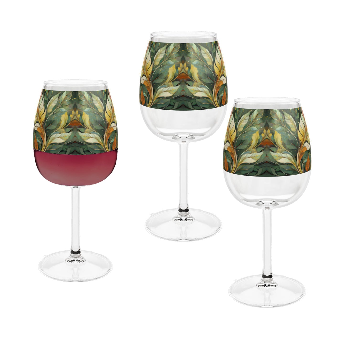 Sage n Gold 12.75 oz Contour Wine Glass