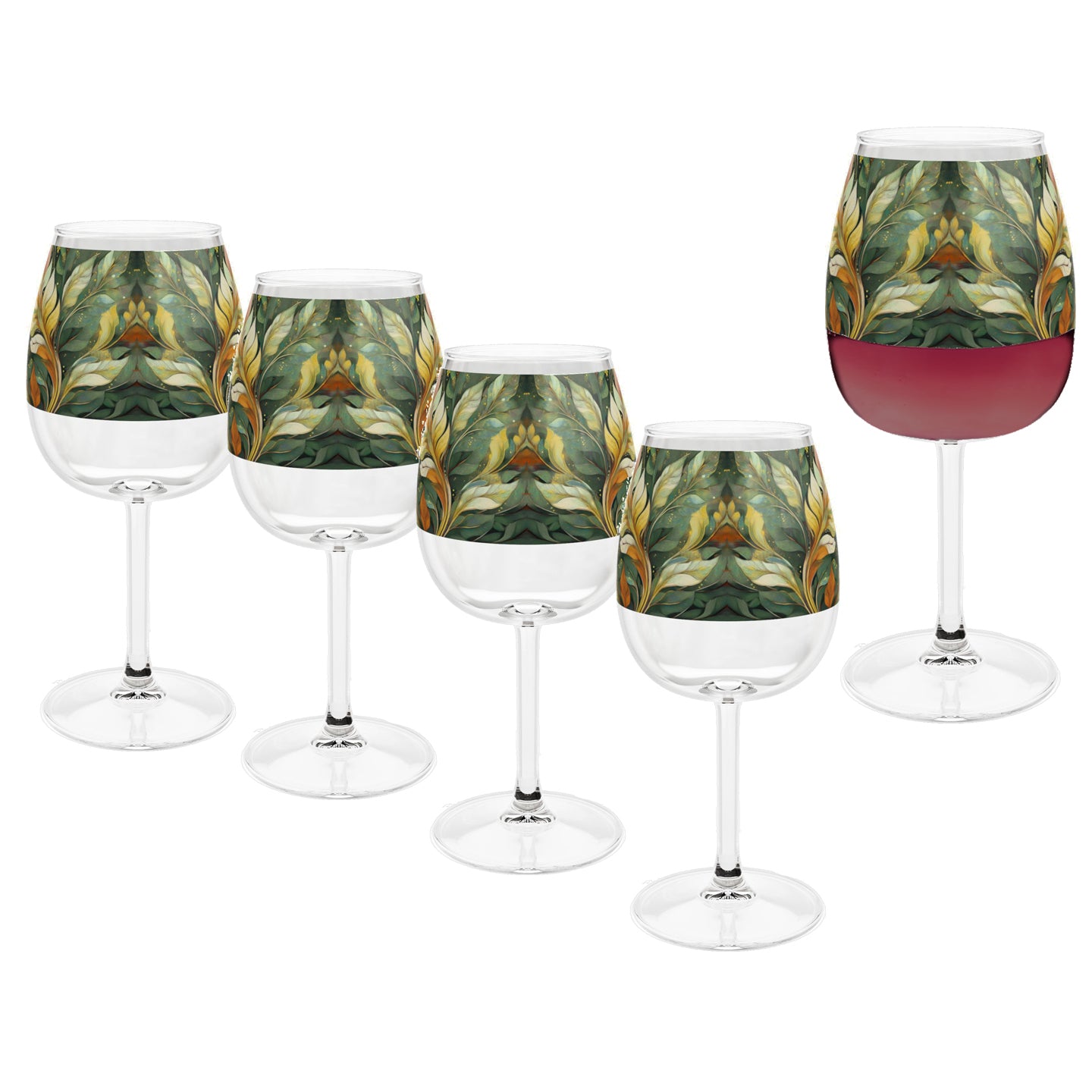Sage n Gold 12.75 oz Contour Wine Glass