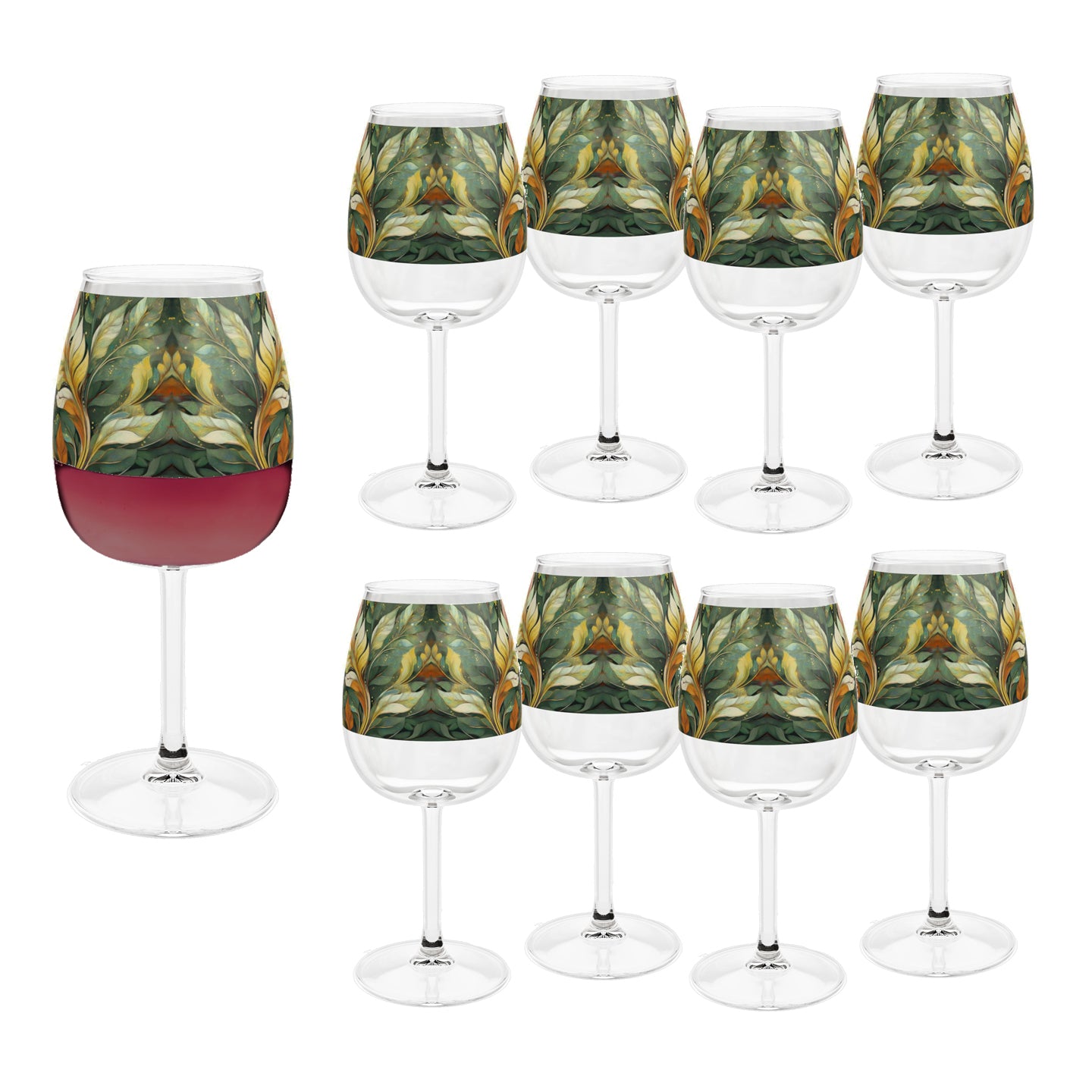 Sage n Gold 12.75 oz Contour Wine Glass