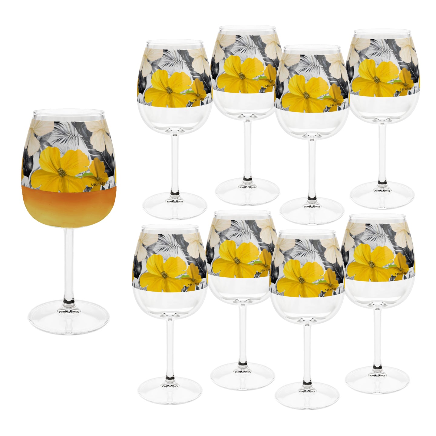 Tropical Sunshine 12.75 oz Contour Wine Glass