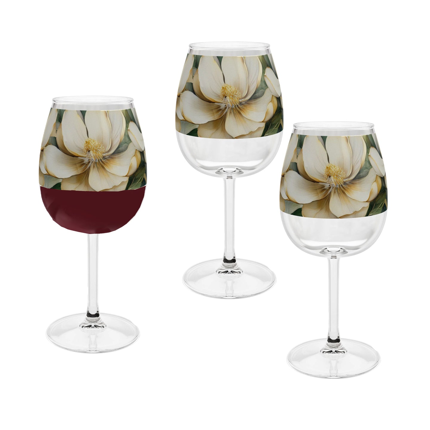 Vintage Magnolias 12.75 oz Contour Wine Glass