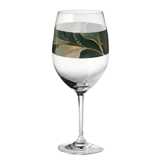 Green n Gold 16oz Tall Wine Glass