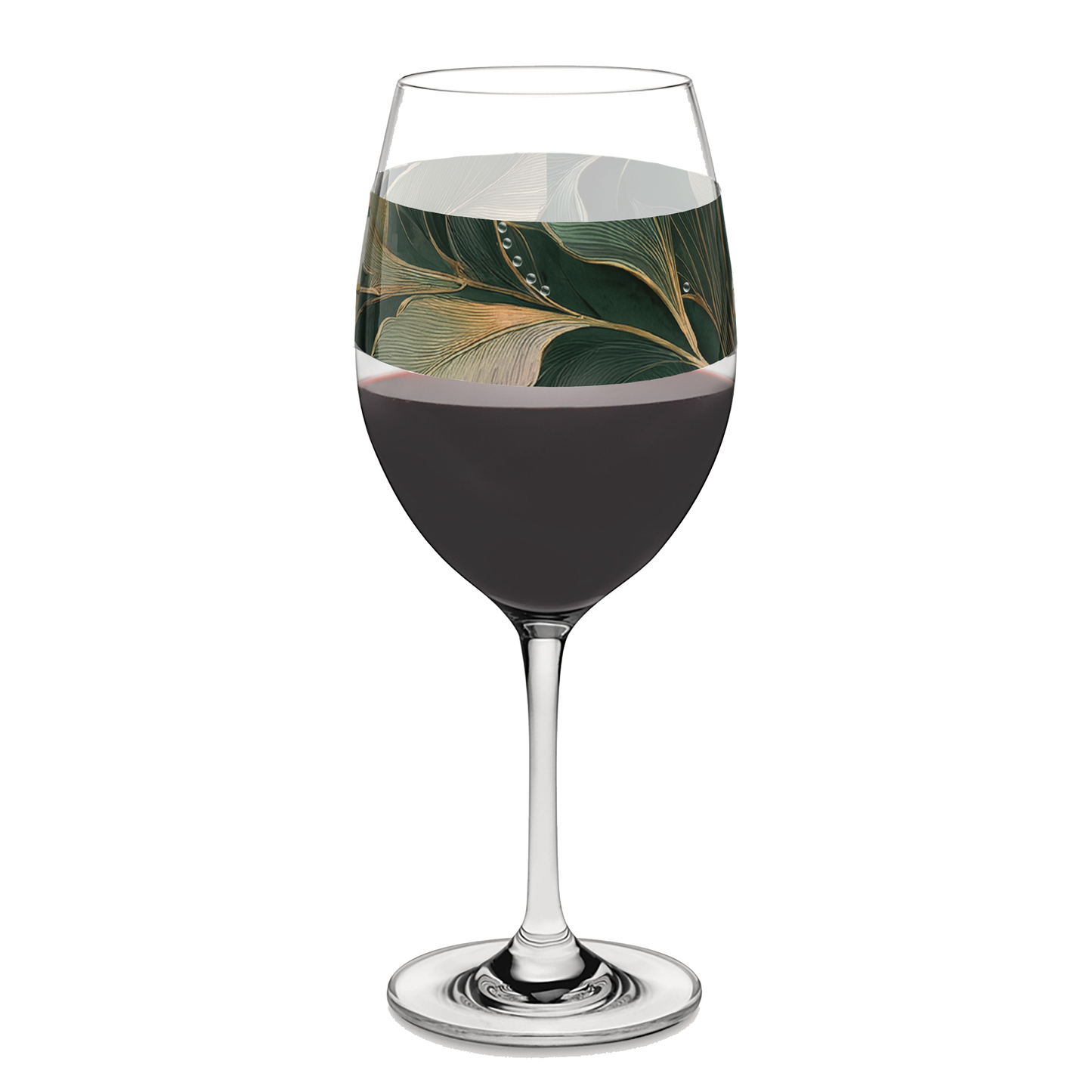 Green n Gold 16oz Tall Wine Glass