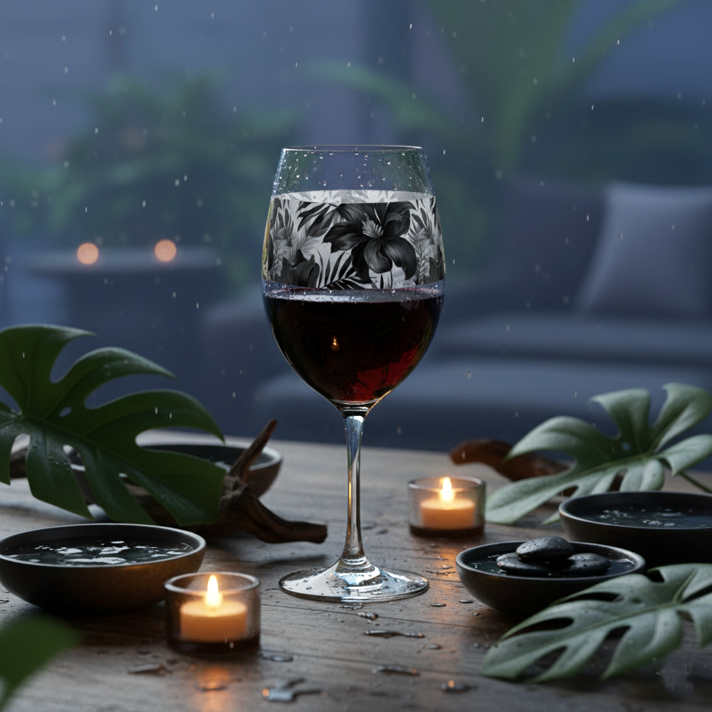 Midnight Oasis 16oz Tall Wine Glass