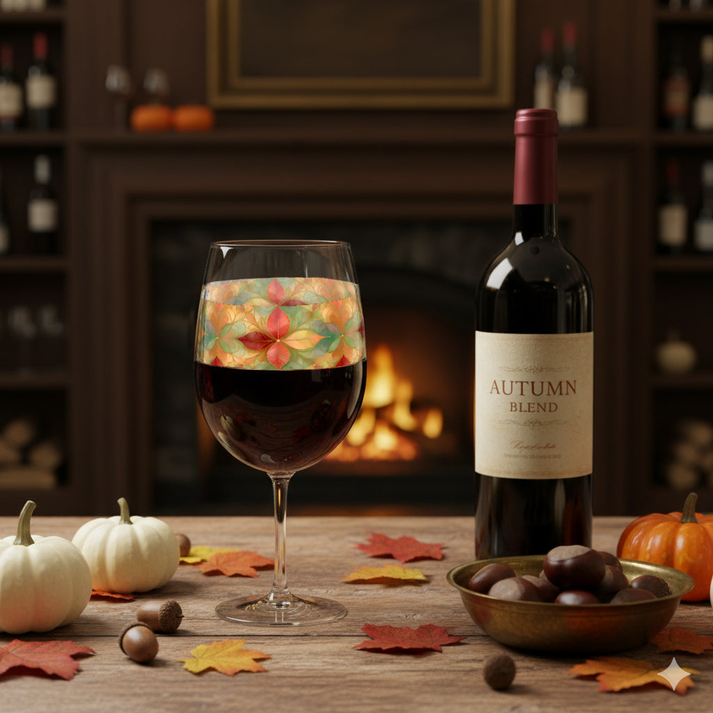 Pieces of Autumn 16oz Tall Wine Glass