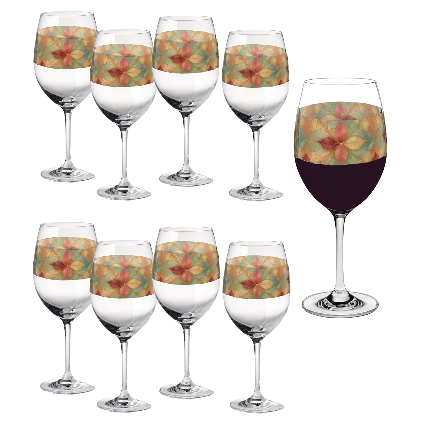 Pieces of Autumn 16oz Tall Wine Glass