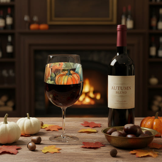 Pumpkin Harvest 16oz Tall Wine Glass, Set of 2, 4 or 8