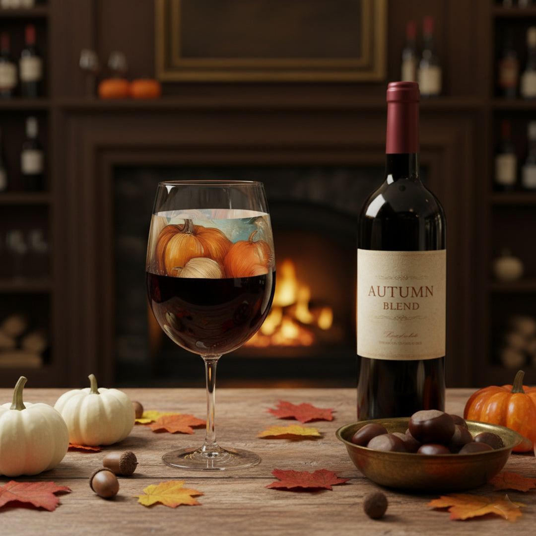 Pumpkin Harvest 16oz Tall Wine Glass