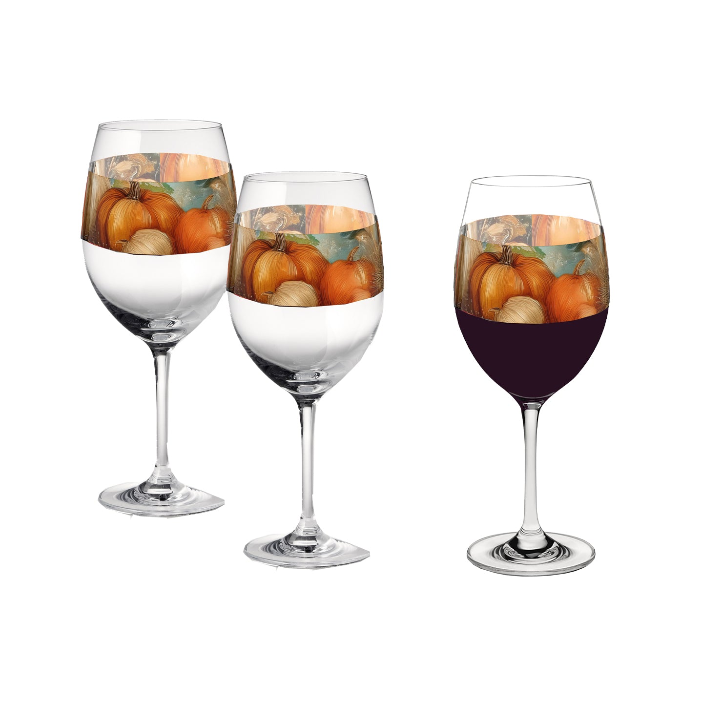 Pumpkin Harvest 16oz Tall Wine Glass