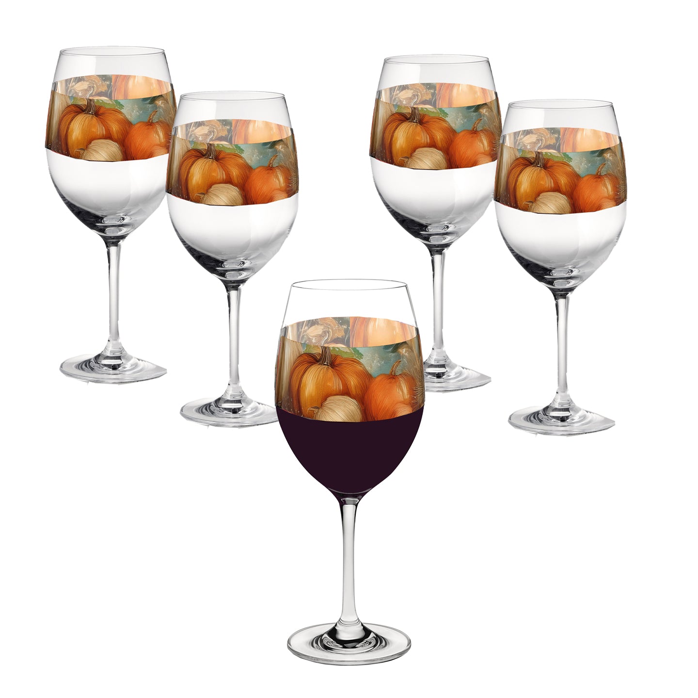 Pumpkin Harvest 16oz Tall Wine Glass