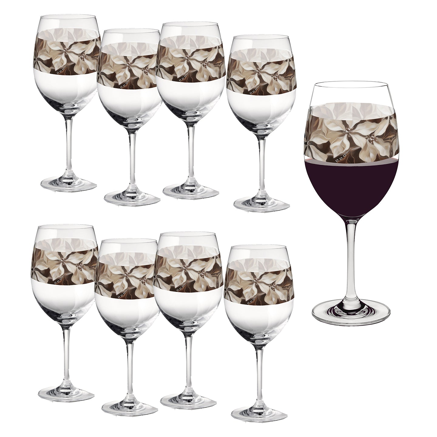Petals in the Woods 16oz Tall Wine Glass