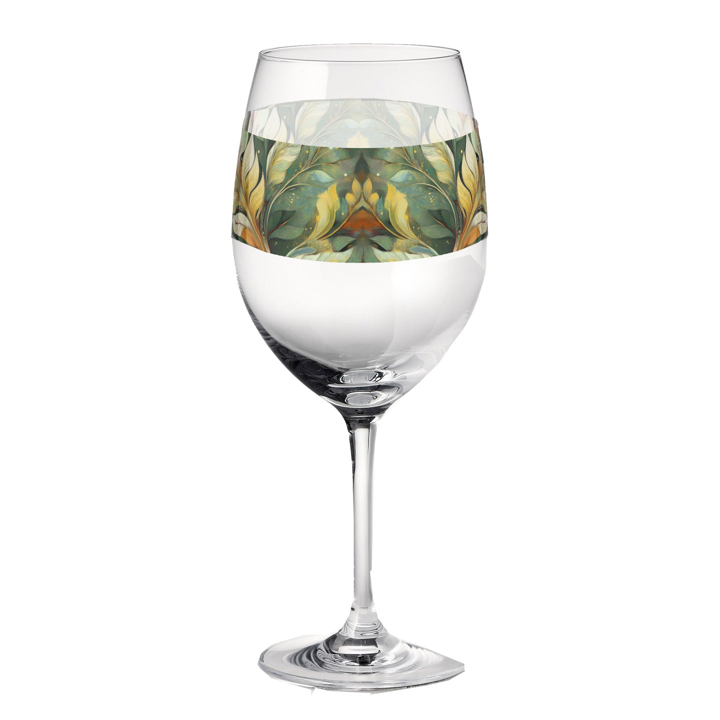 Sage n Gold 16oz Tall Wine Glass