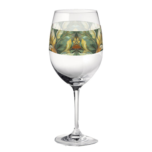 Sage n Gold 16oz Tall Wine Glass