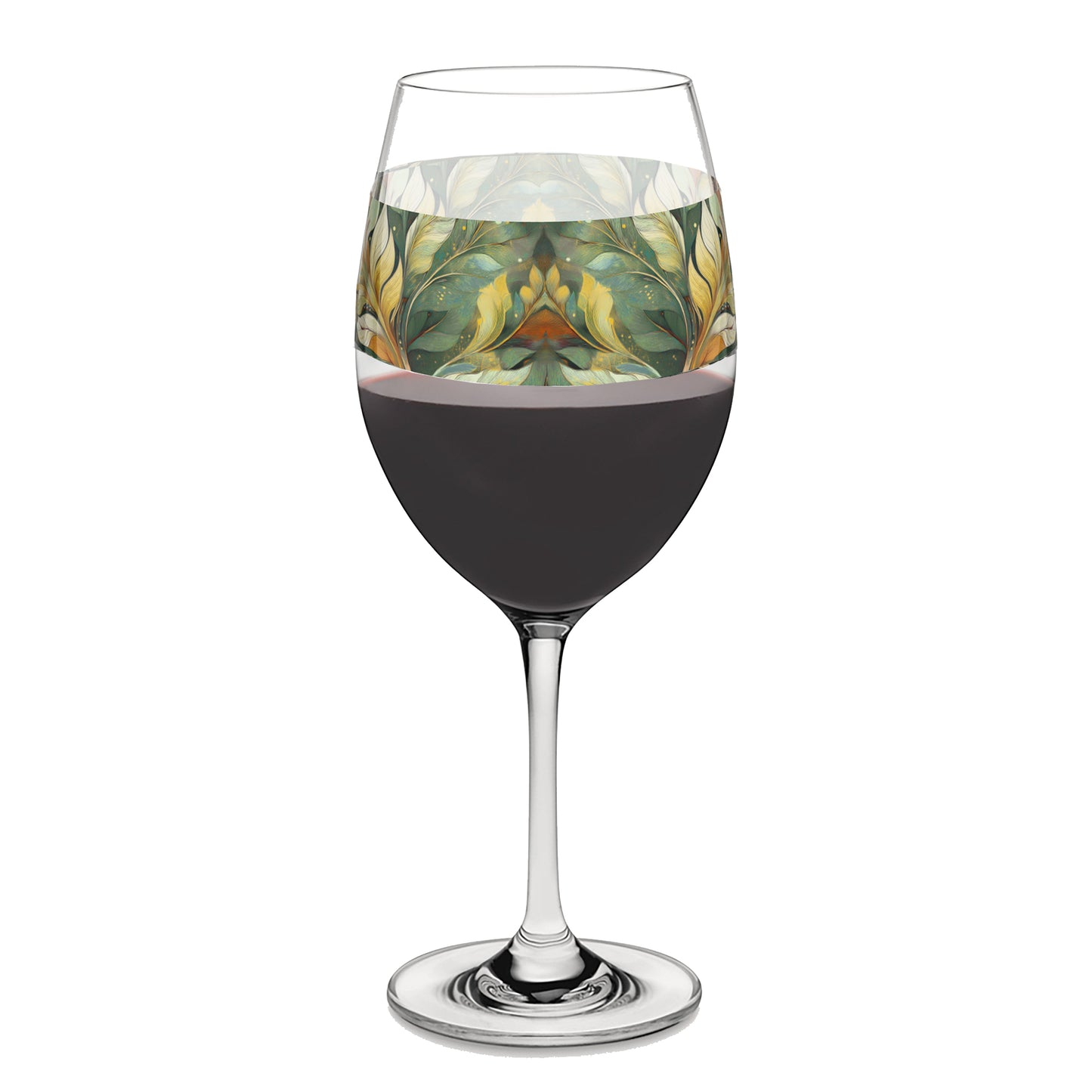 Sage n Gold 16oz Tall Wine Glass