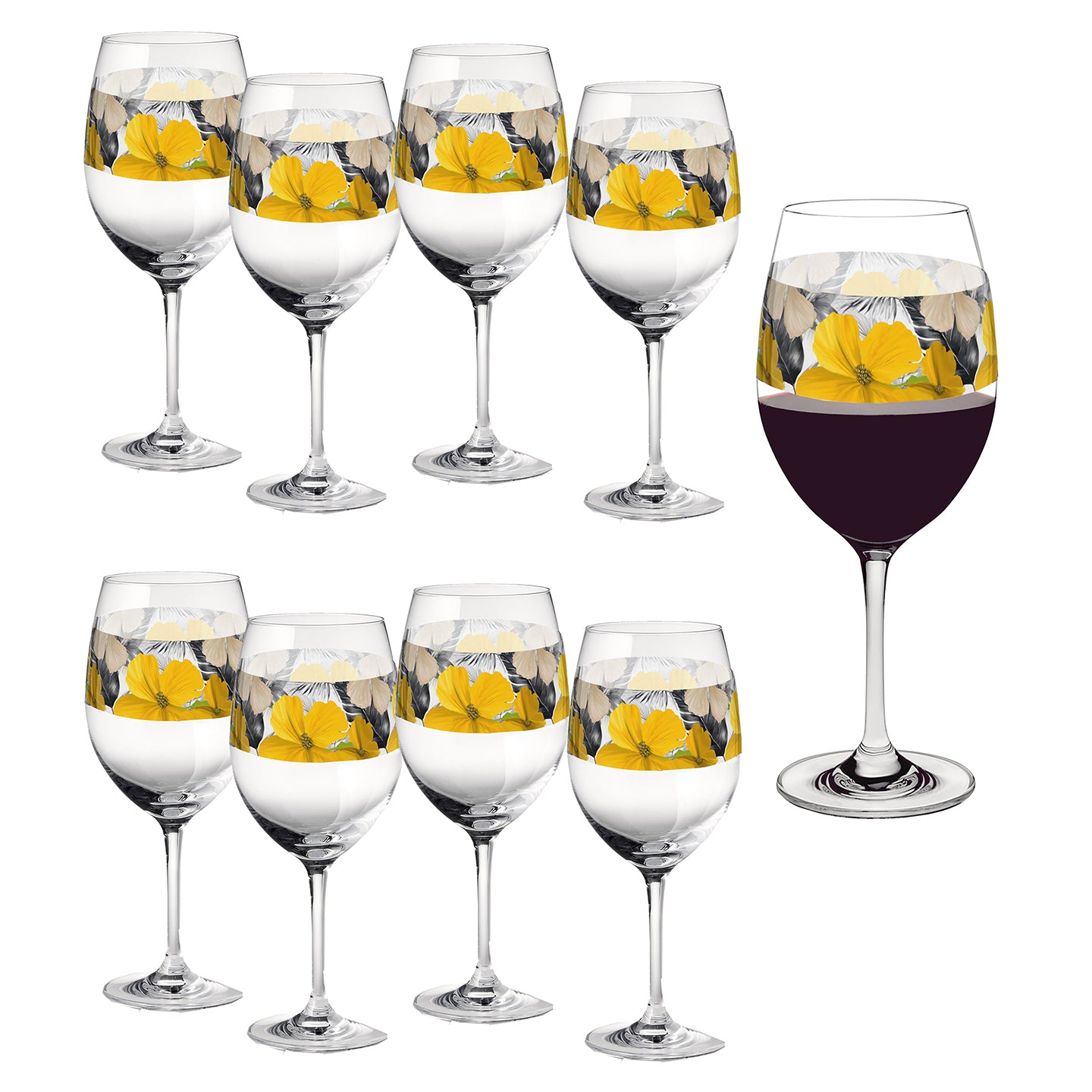 Tropical Sunshine 16oz Tall Wine Glass