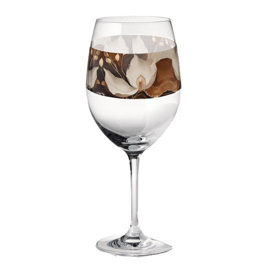 Windswept Magnolias 16oz Tall Wine Glass