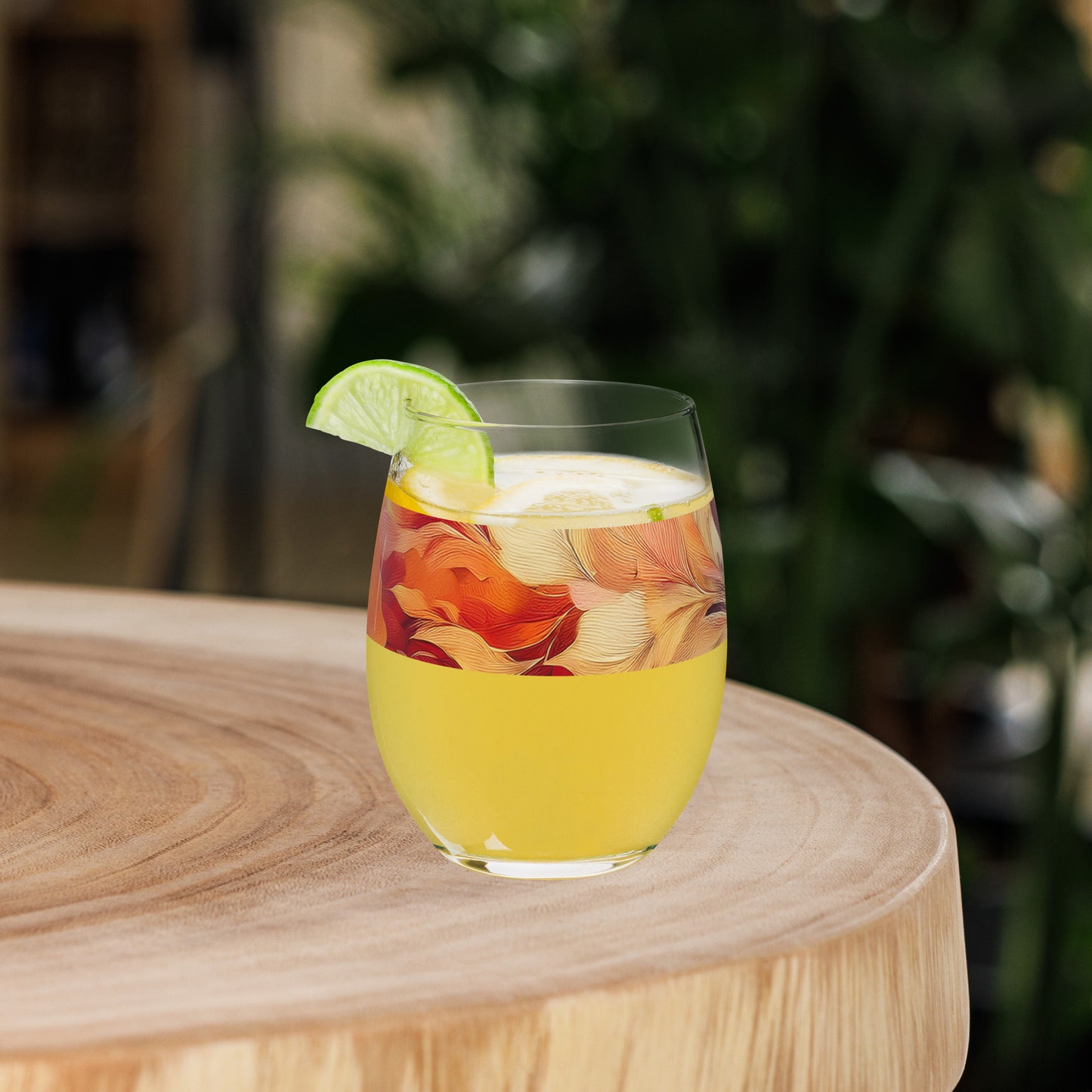 Autumn Blend 15 oz. Stemless Wine Glass
