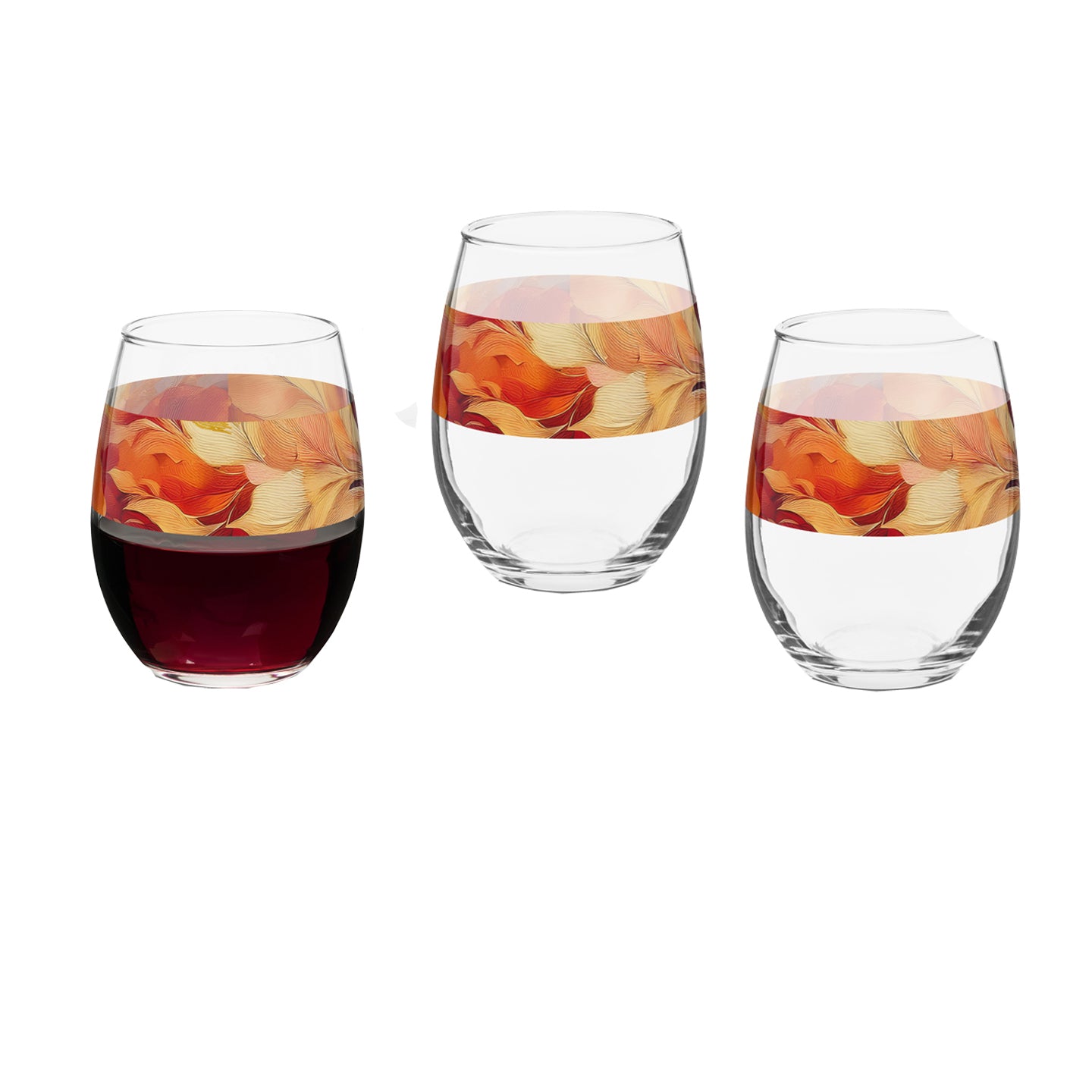 Autumn Blend 15 oz. Stemless Wine Glass