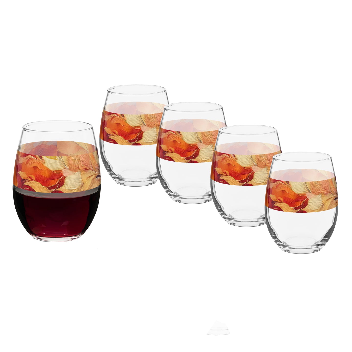Autumn Blend 15 oz. Stemless Wine Glass