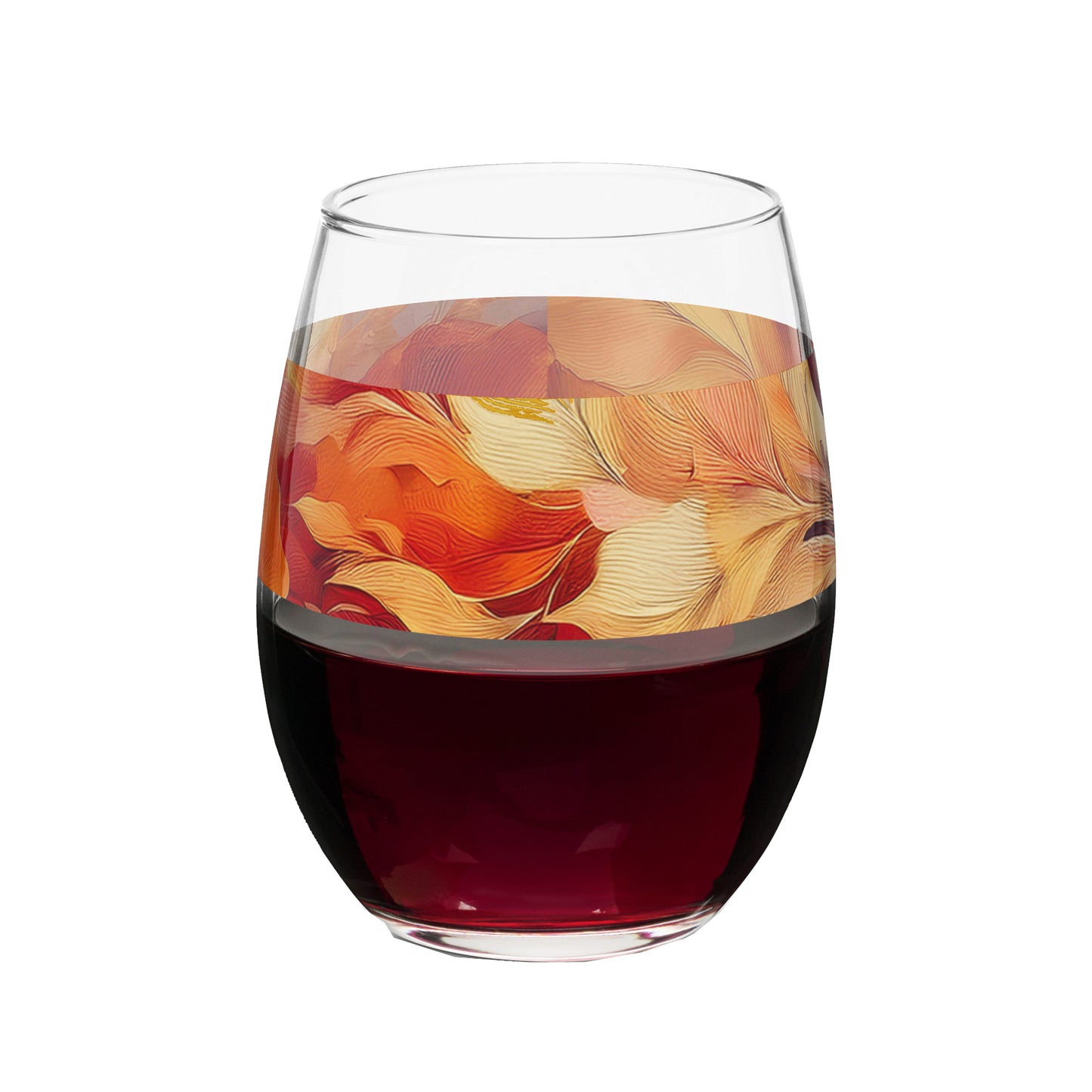 Autumn Blend 15 oz. Stemless Wine Glass