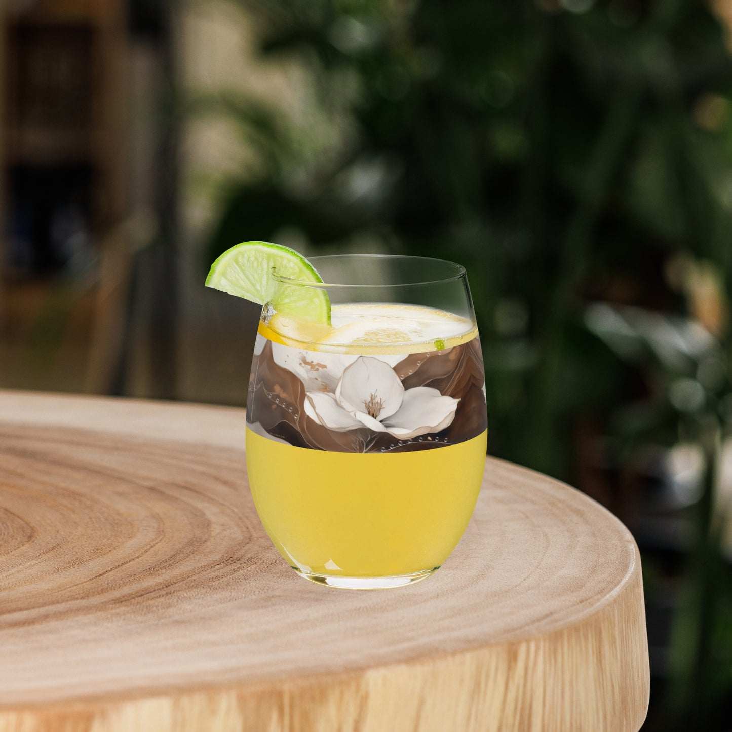 Floating Grace 15 oz. Stemless Wine Glass