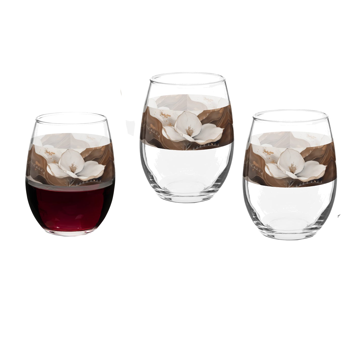 Floating Grace 15 oz. Stemless Wine Glass