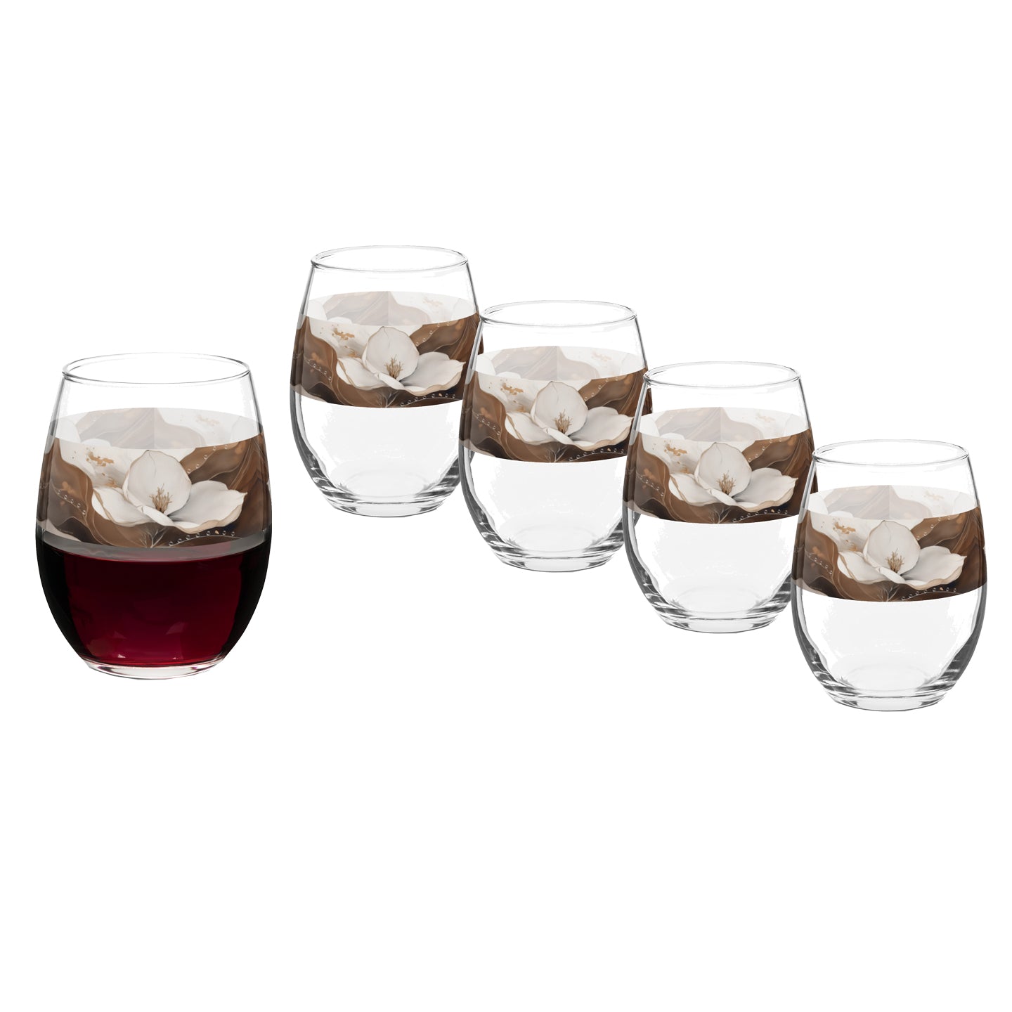 Floating Grace 15 oz. Stemless Wine Glass