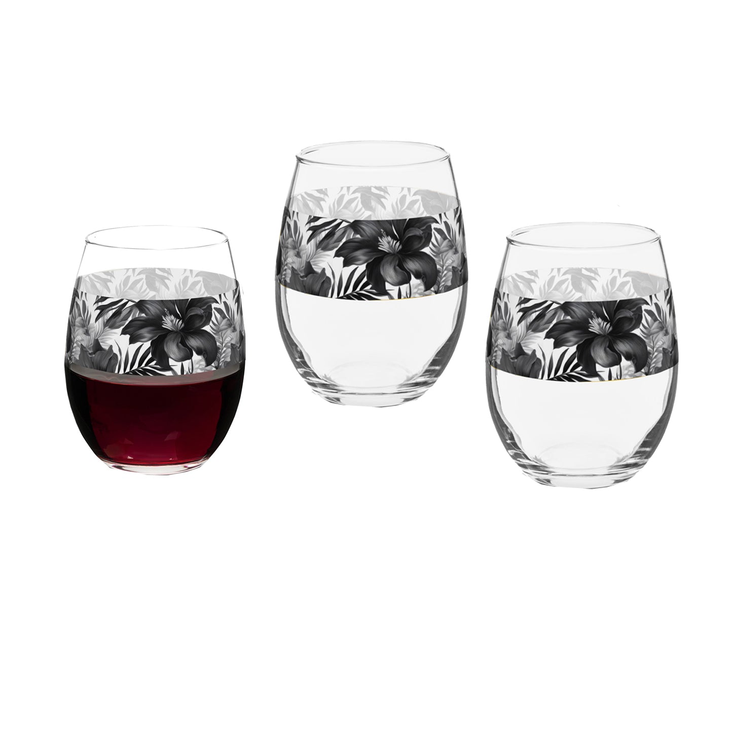 Midnight Oasis 15 oz. Stemless Wine Glass