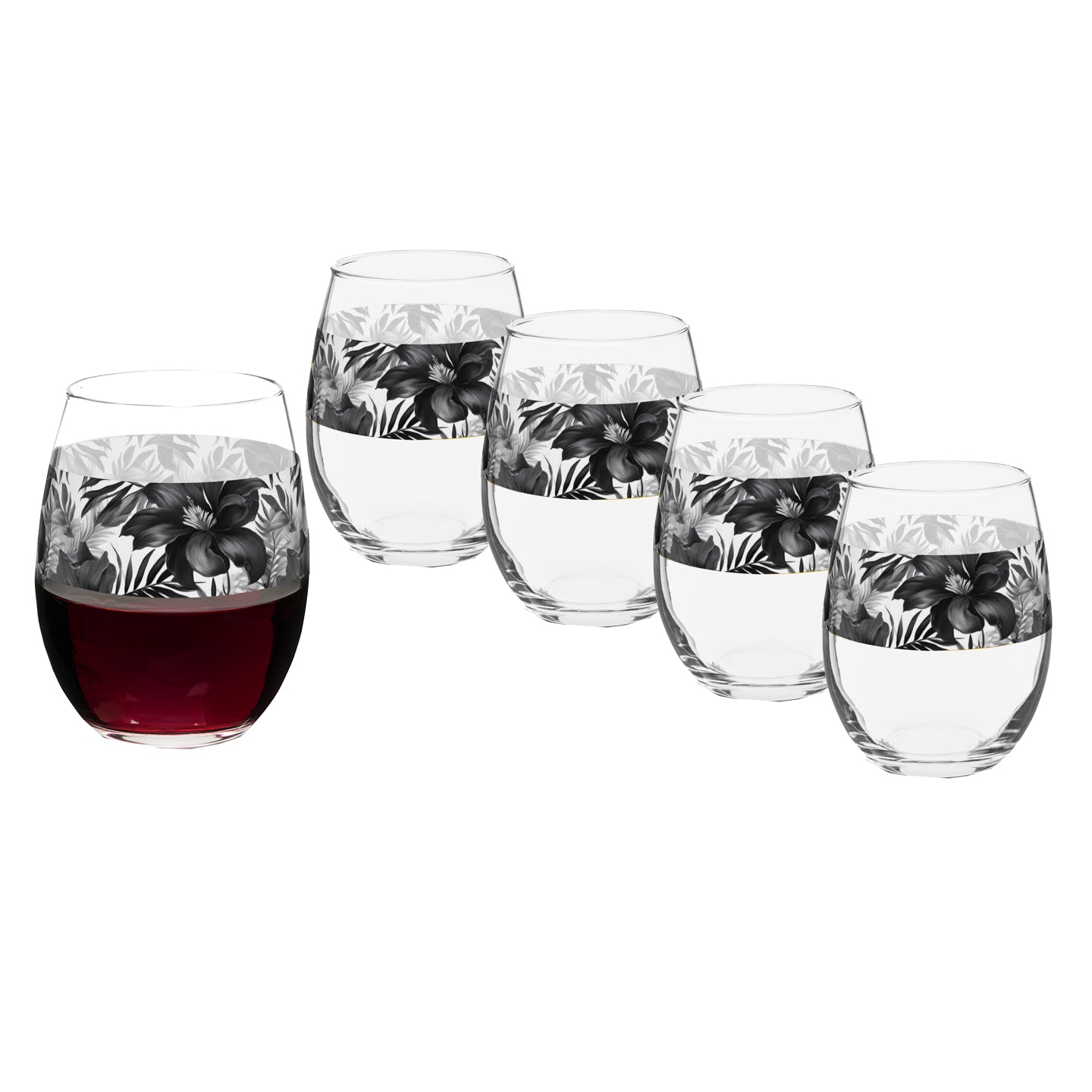 Midnight Oasis 15 oz. Stemless Wine Glass